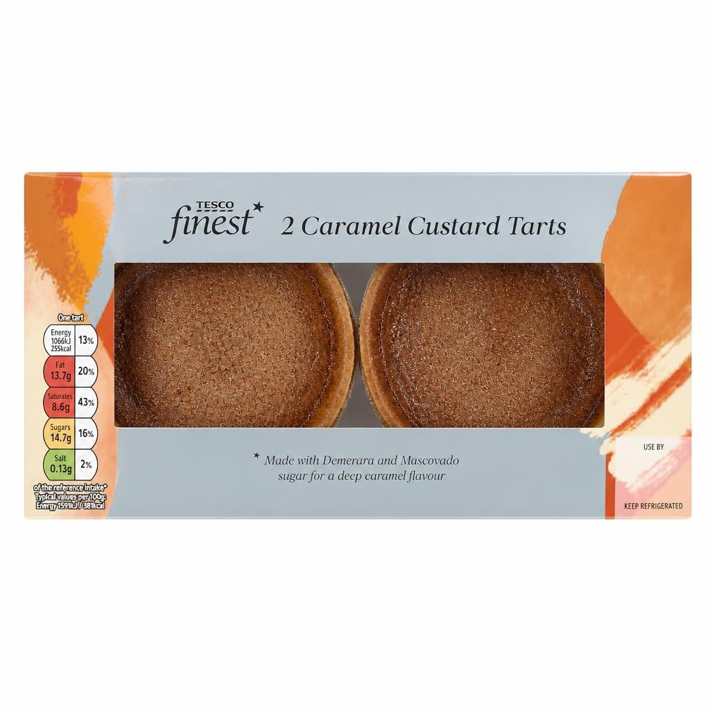 Tesco Finest Toasted Caramel Twin Tarts, 2 x 67g
