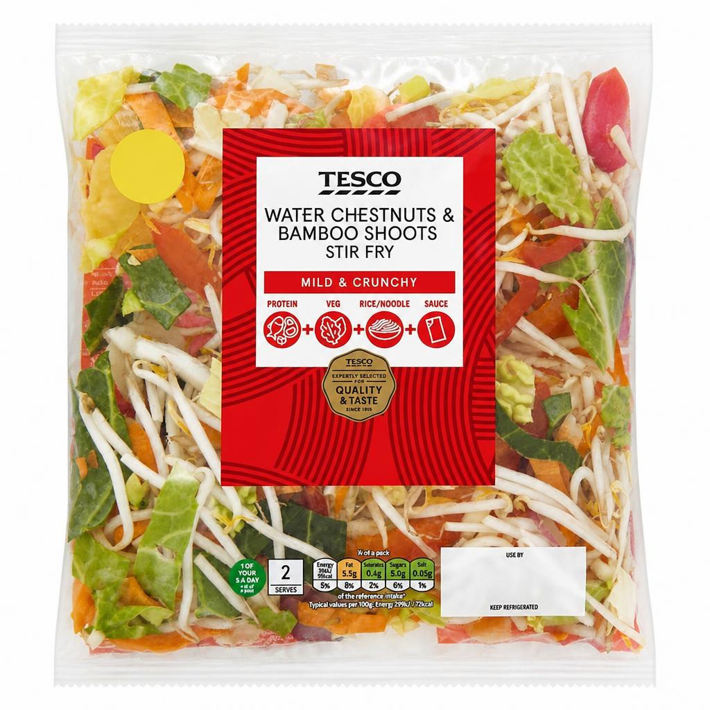 Tesco Water Chestnuts & Bamboo Shoots Stir Fry 320g