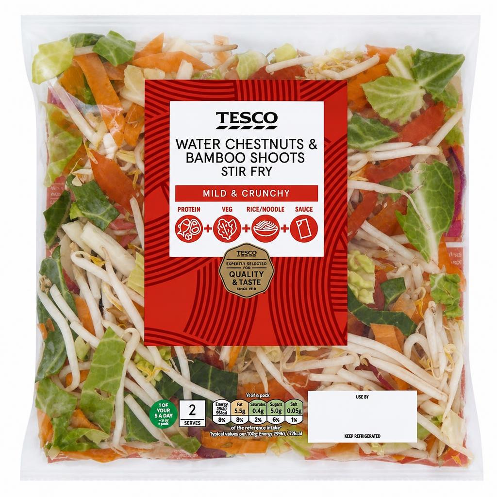 Tesco Water Chestnuts & Bamboo Shoots Stir Fry 320g