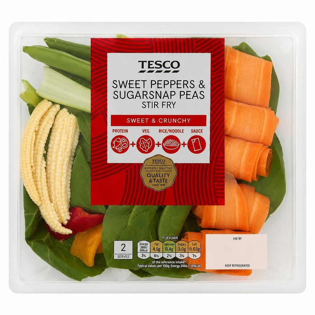 Tesco Sweet Peppers & Sugarsnap Peas Stir Fry 200g