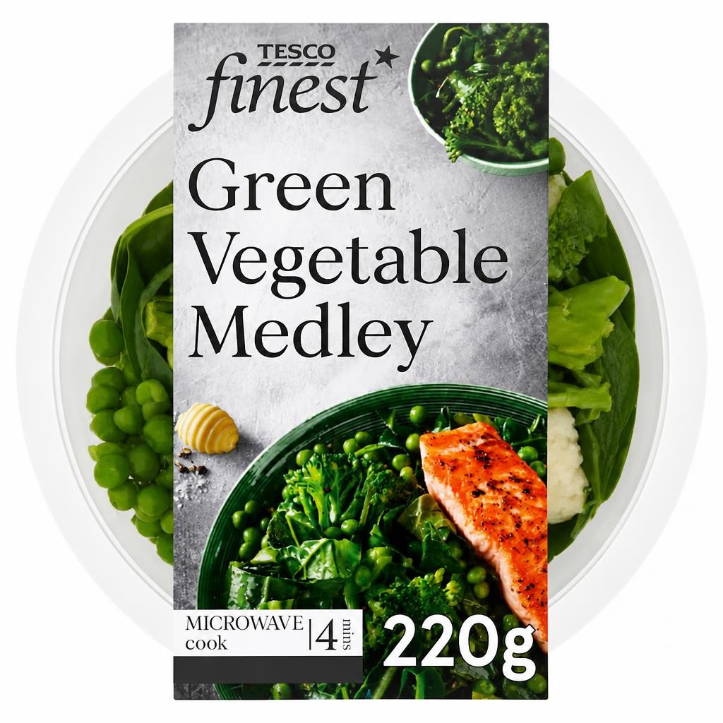 Tesco Finest Green Vegetable Medley 220G