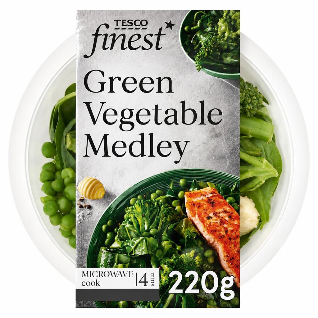 Tesco Finest Green Vegetable Medley 220G