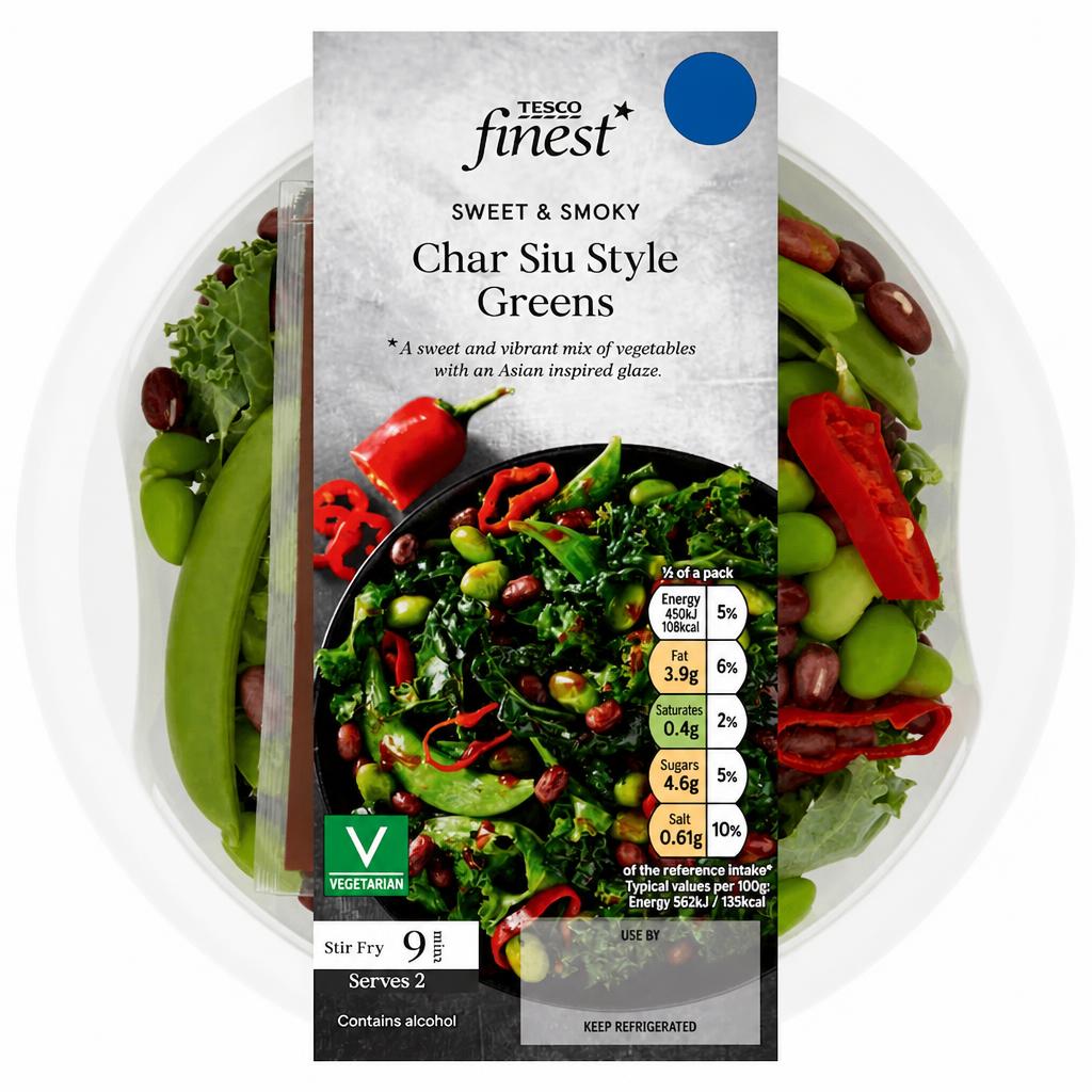 Tesco Finest Char Siu Style Greens 190g
