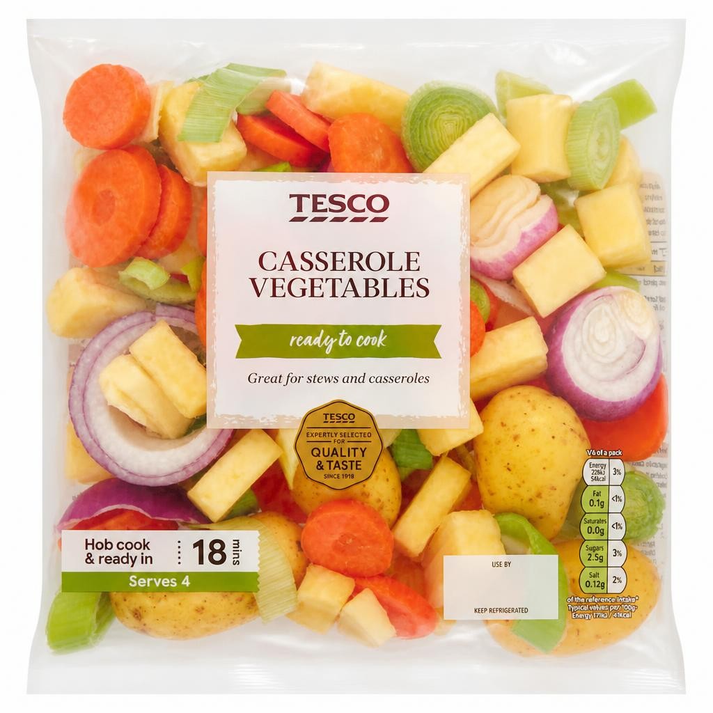 Tesco Casserole Vegetables 600G