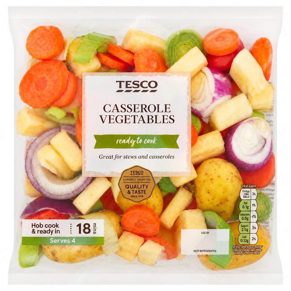 Tesco Casserole Vegetables 600G