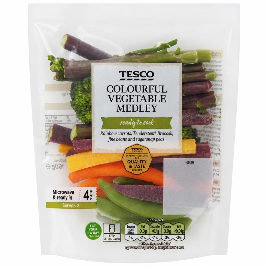 Tesco Colourful Vegetable Medley 160g
