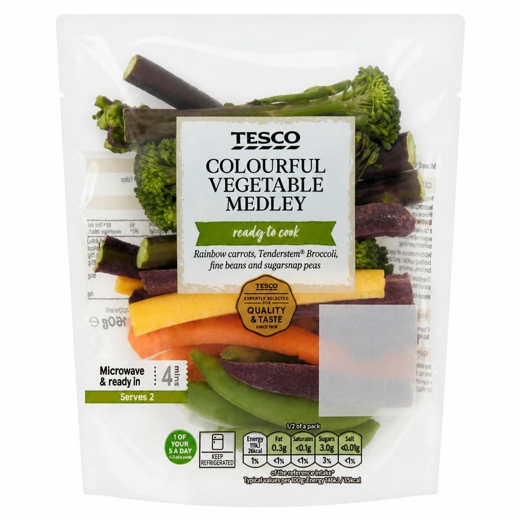 Tesco Colourful Vegetable Medley 160g