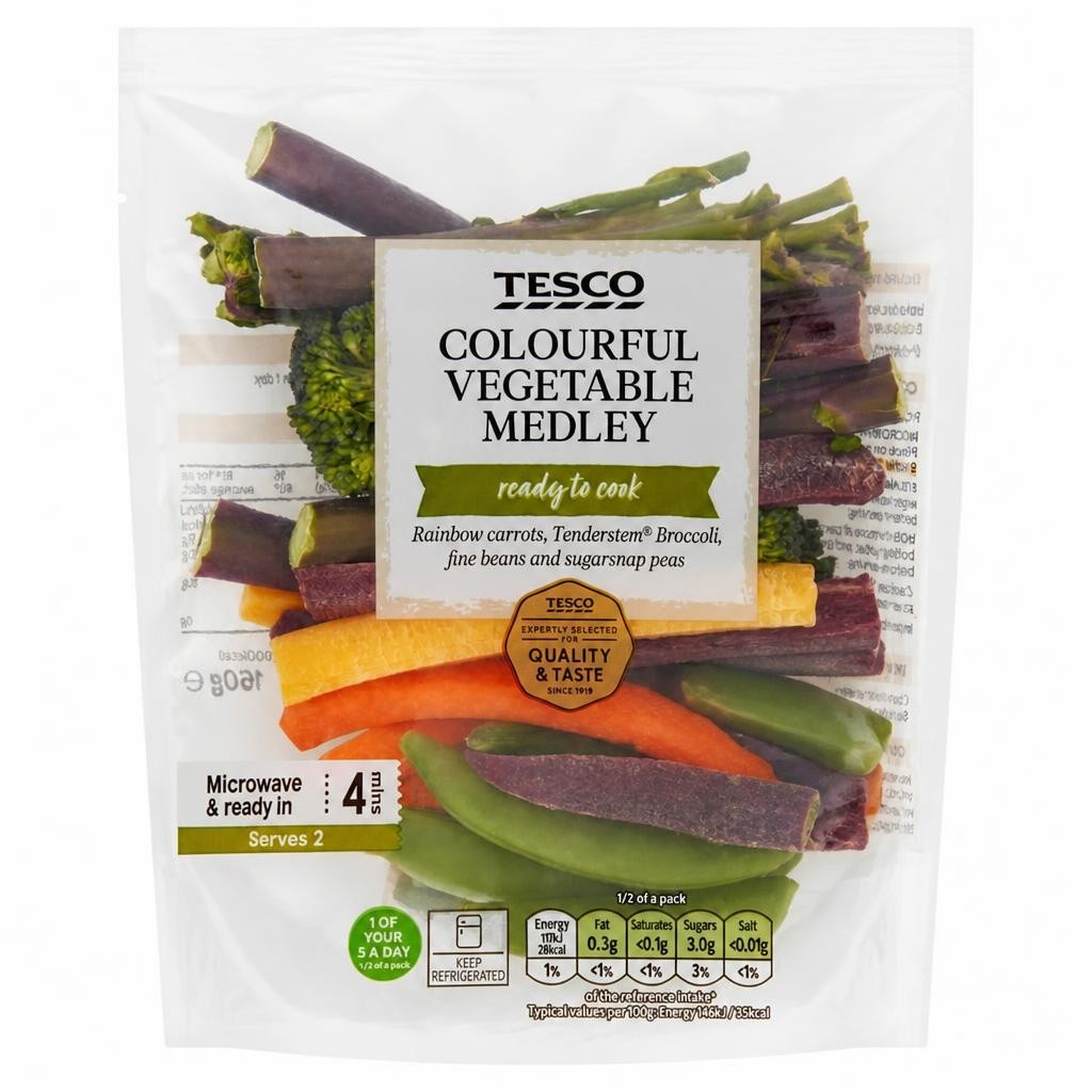 Tesco Colourful Vegetable Medley 160g