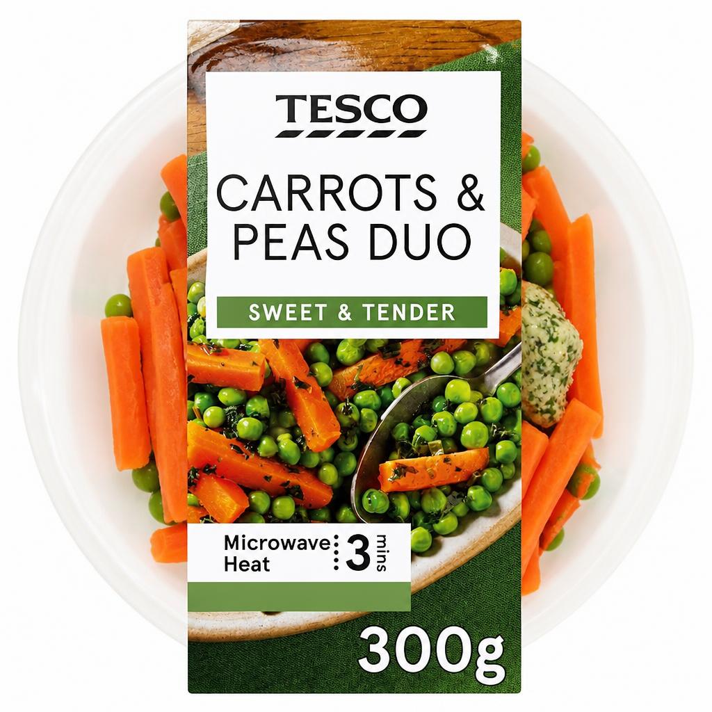 Tesco Carrots & Peas Duo 300g