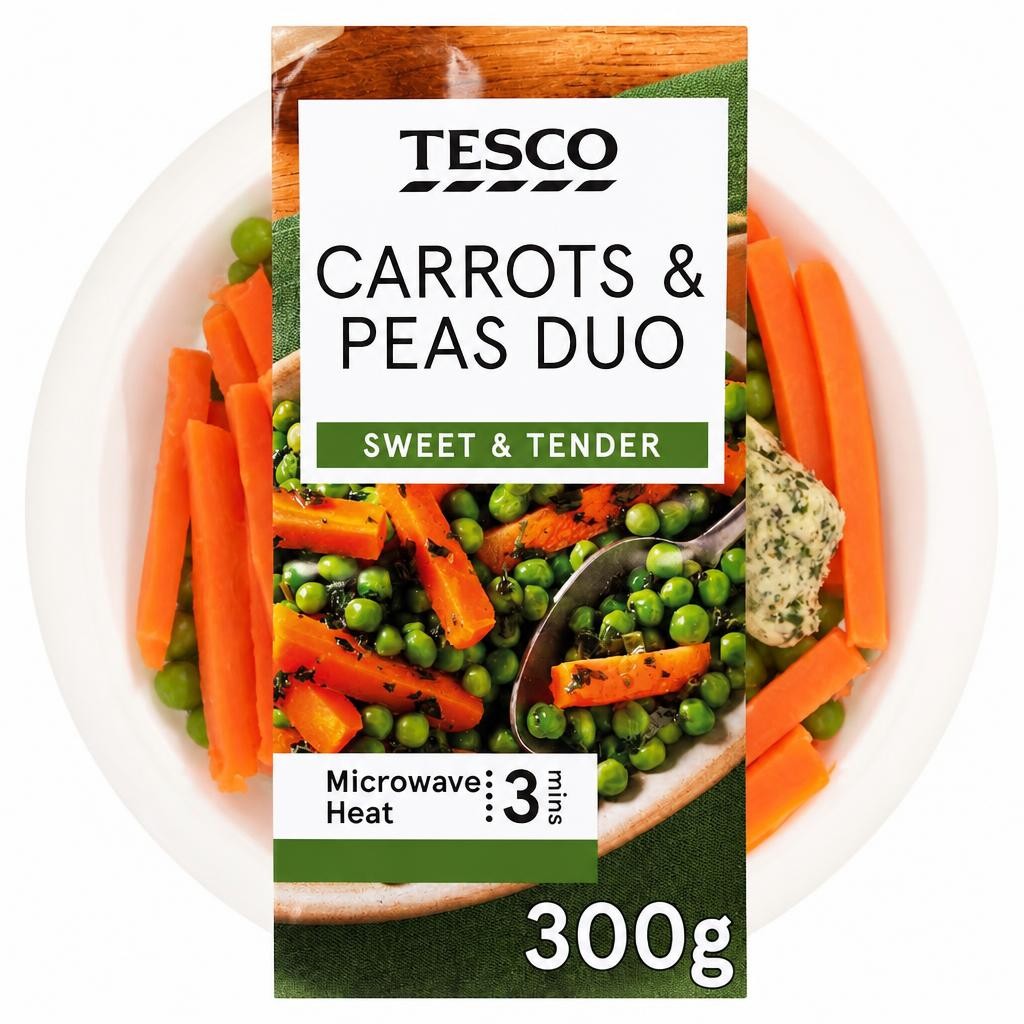 Tesco Carrots & Peas Duo 300g