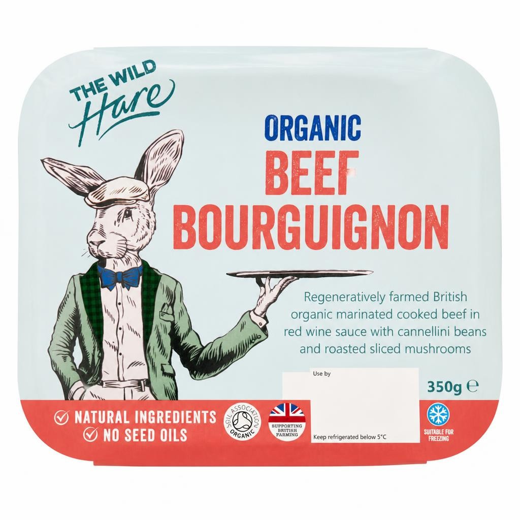 The Wild Hare Organic Beef Bourguignon 350g
