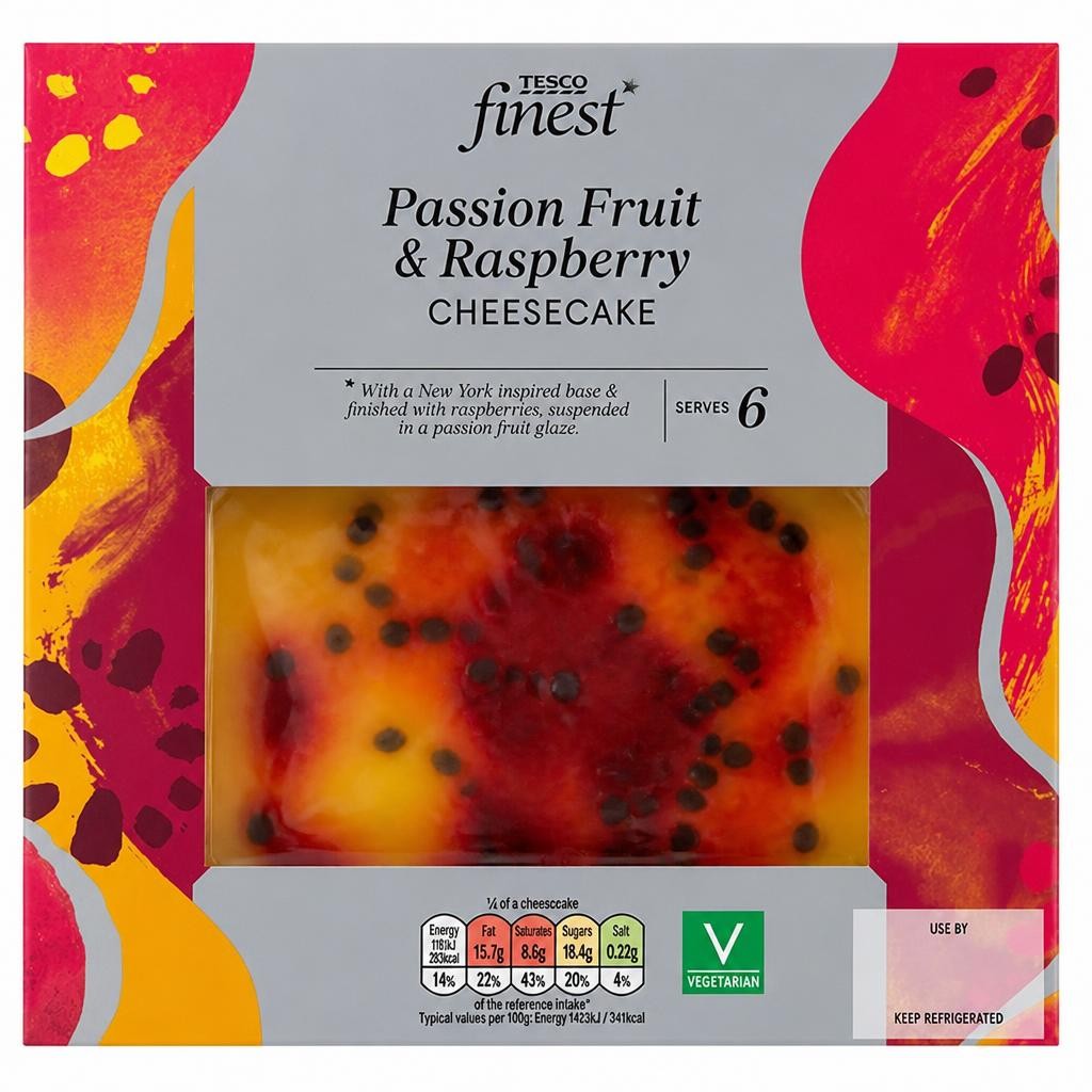 Tesco Finest Passionfruit & Raspberry Cheesecake 500g