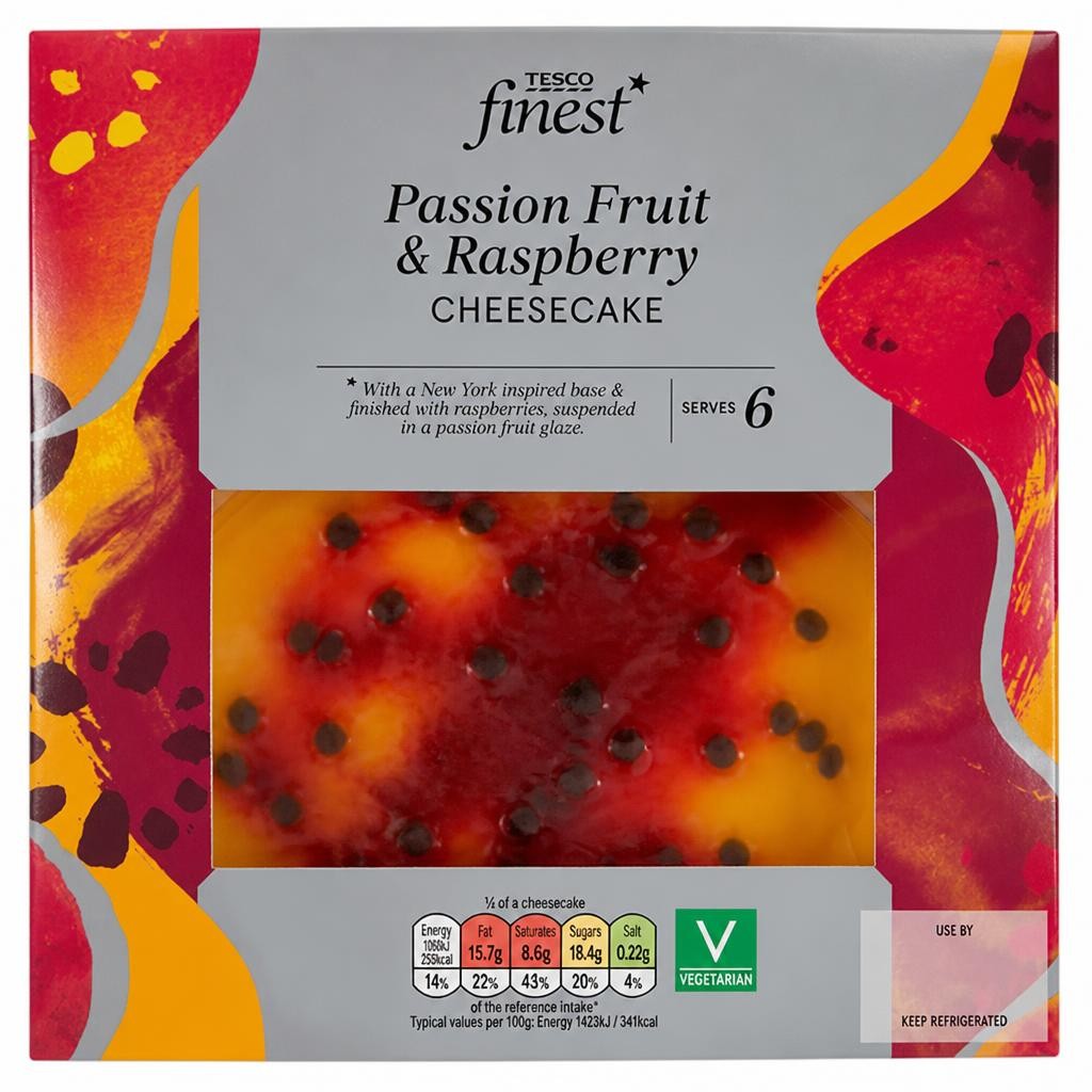 Tesco Finest Passionfruit & Raspberry Cheesecake 500g