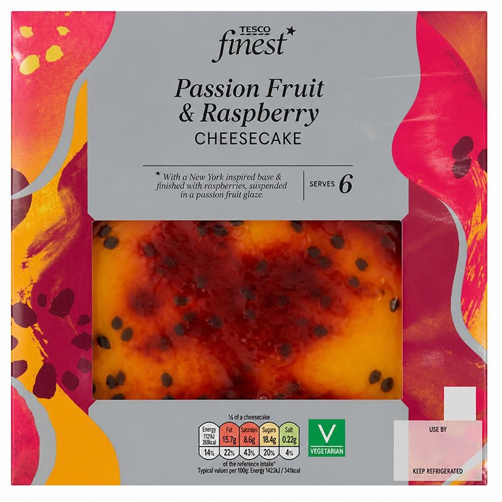 Tesco Finest Passionfruit & Raspberry Cheesecake 500g