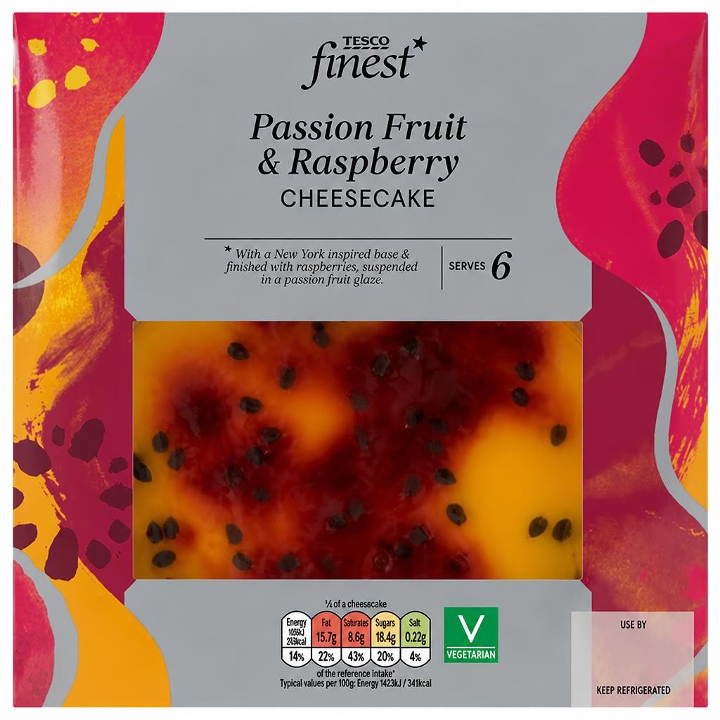 Tesco Finest Passionfruit & Raspberry Cheesecake 500g