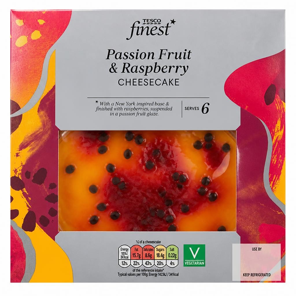 Tesco Finest Passionfruit & Raspberry Cheesecake 500g
