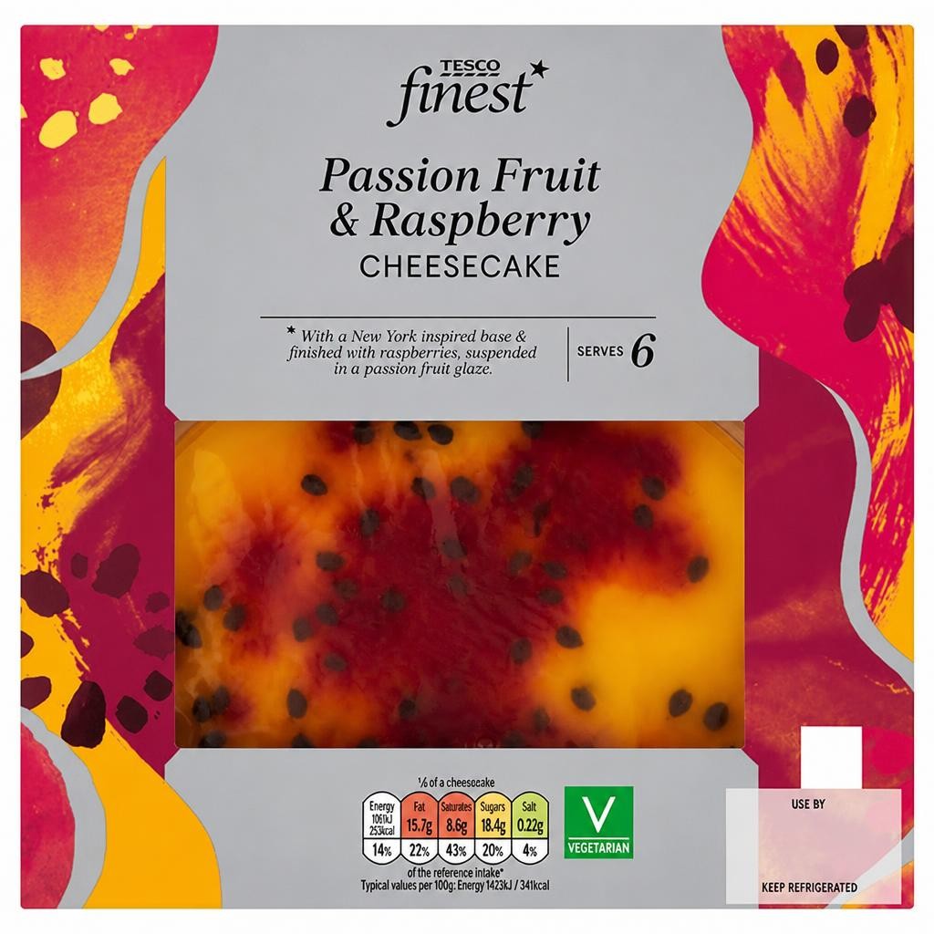 Tesco Finest Passionfruit & Raspberry Cheesecake 500g