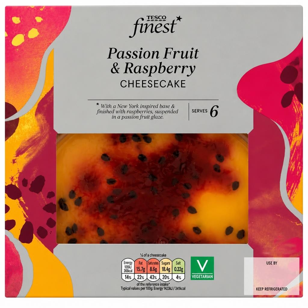 Tesco Finest Passionfruit & Raspberry Cheesecake 500g