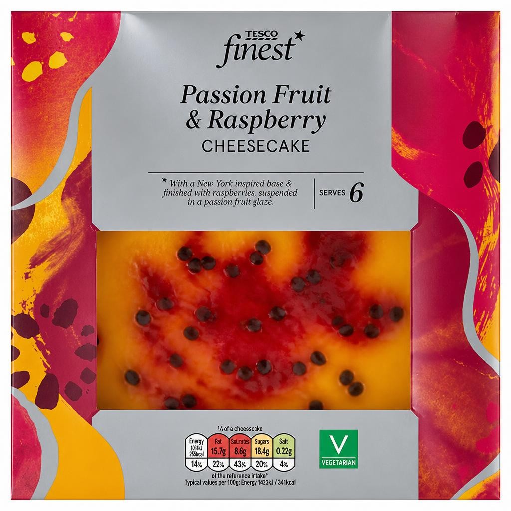 Tesco Finest Passionfruit & Raspberry Cheesecake 500g