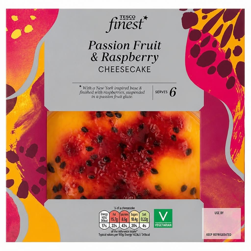 Tesco Finest Passionfruit & Raspberry Cheesecake 500g