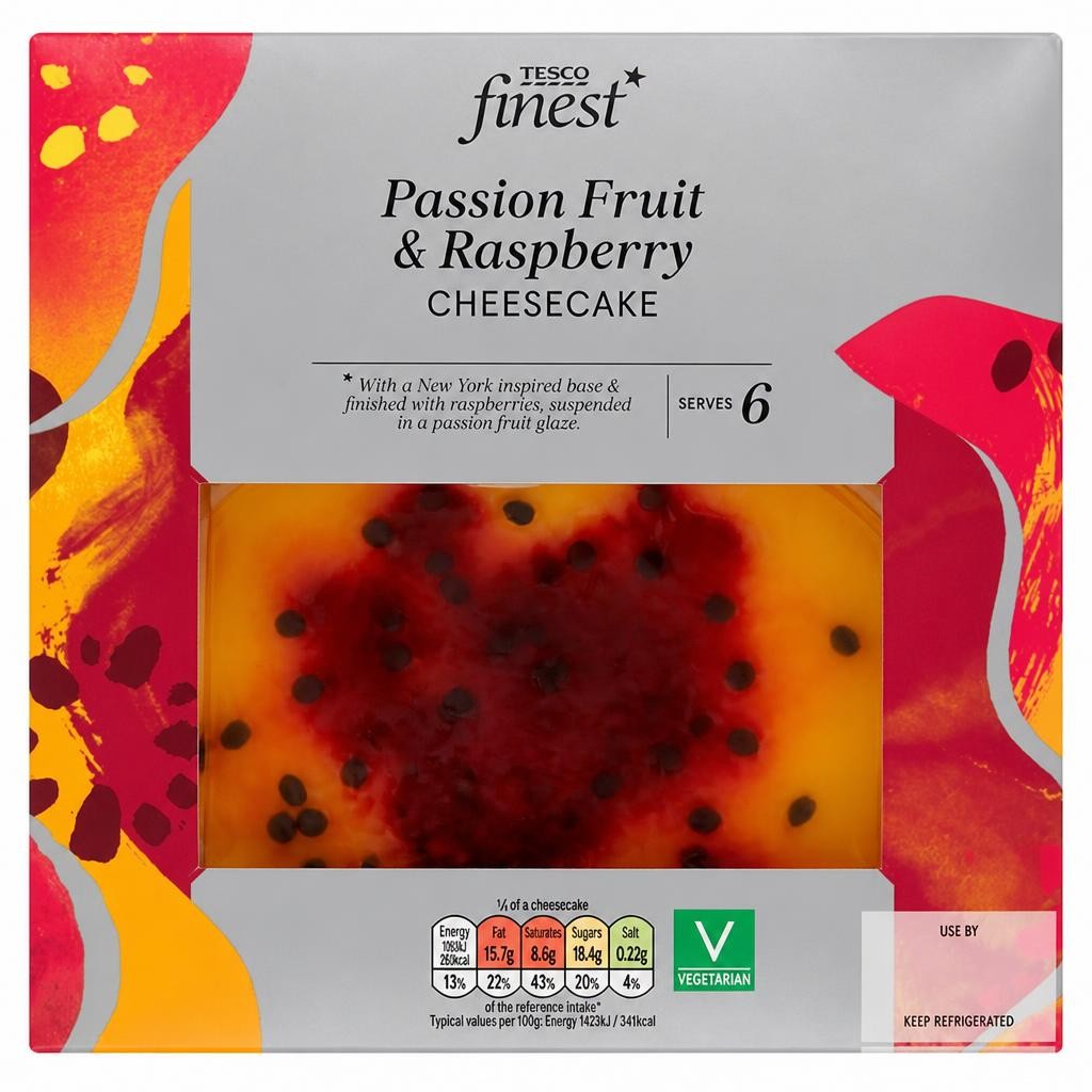 Tesco Finest Passionfruit & Raspberry Cheesecake 500g