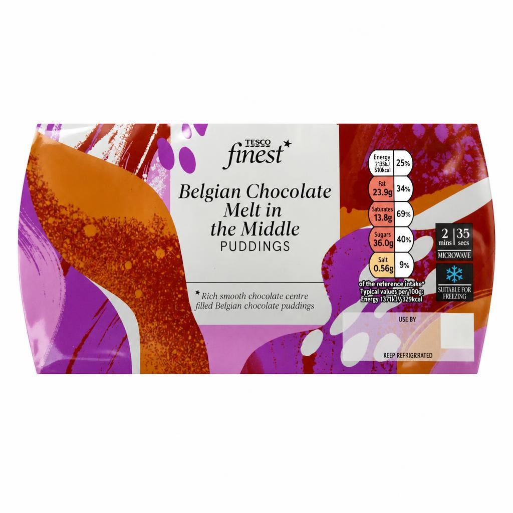 Tesco Finest Melt in the Middle Chocolate Fondants 2 Pack 310g