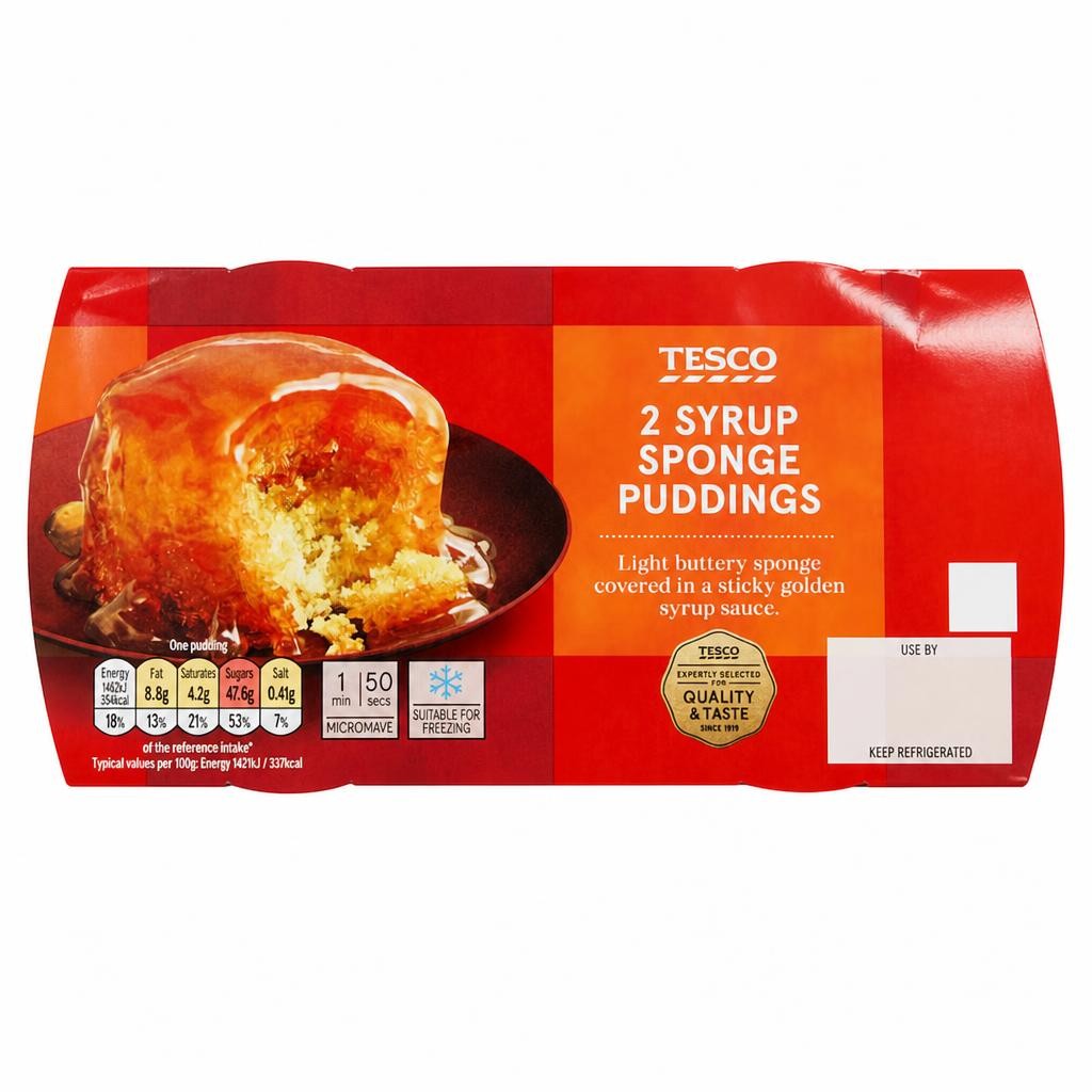 Tesco 2 Syrup Sponge Puddings 210g