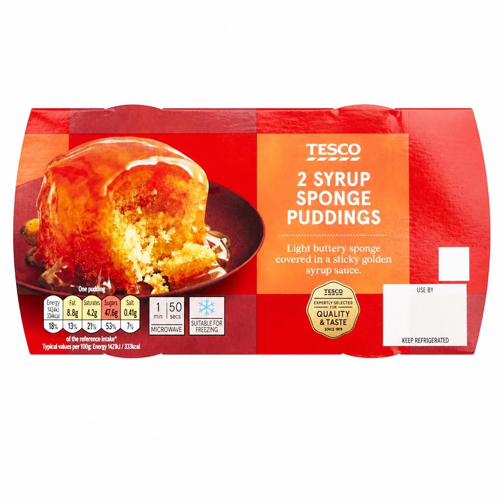 Tesco 2 Syrup Sponge Puddings 210g