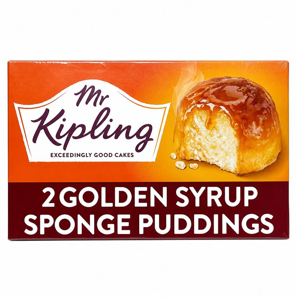 Mr Kipling Golden Syrup Sponge Pudding Cake Dessert 2x95g 