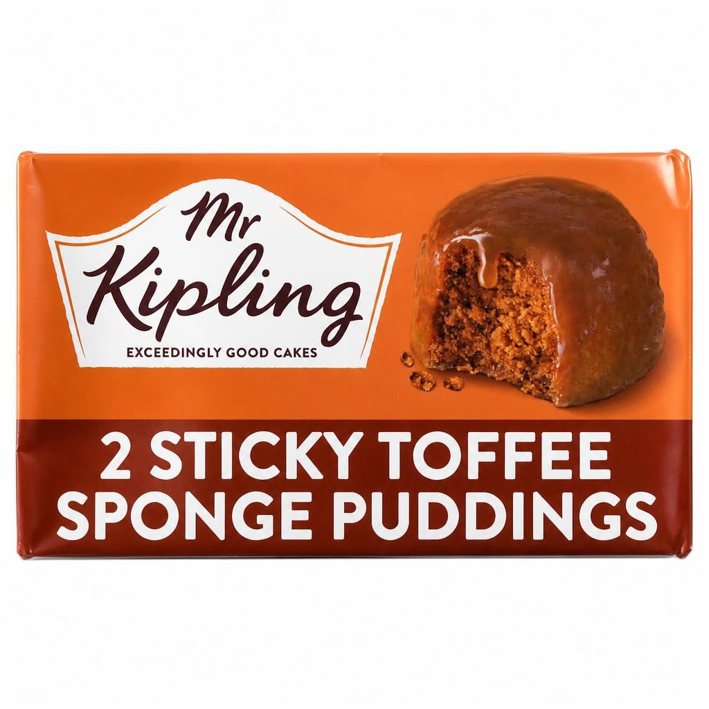 Mr Kipling Sticky Toffee Sponge Pudding Cake Dessert 2x95g 
