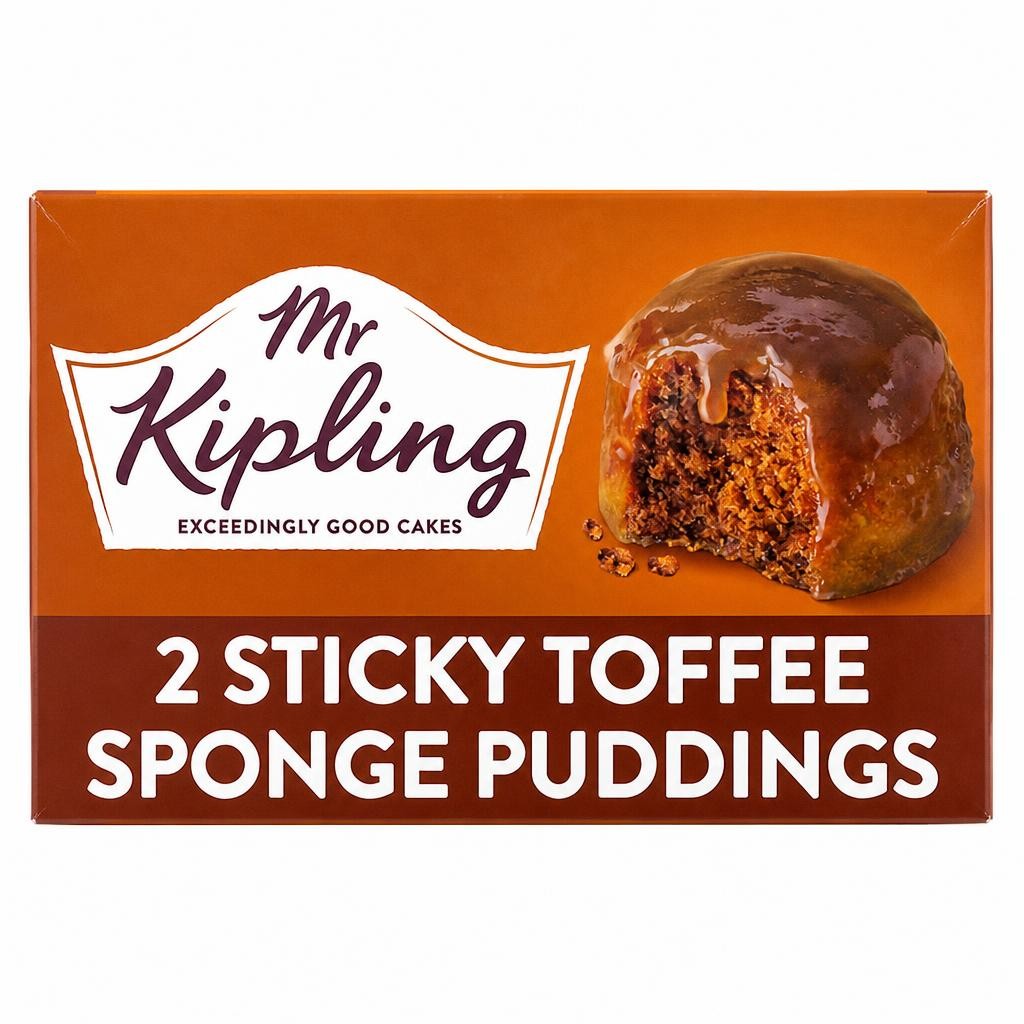 Mr Kipling Sticky Toffee Sponge Pudding Cake Dessert 2x95g 