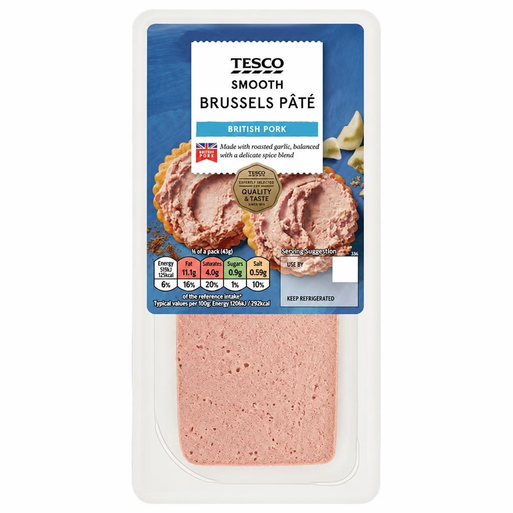 Tesco Smooth Brussels Pate 170g