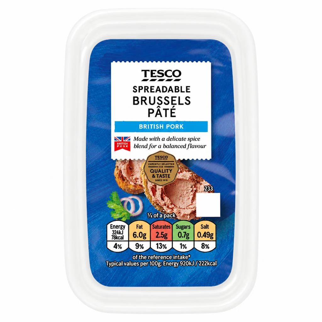 Tesco Spreadable Brussels Pate 175g