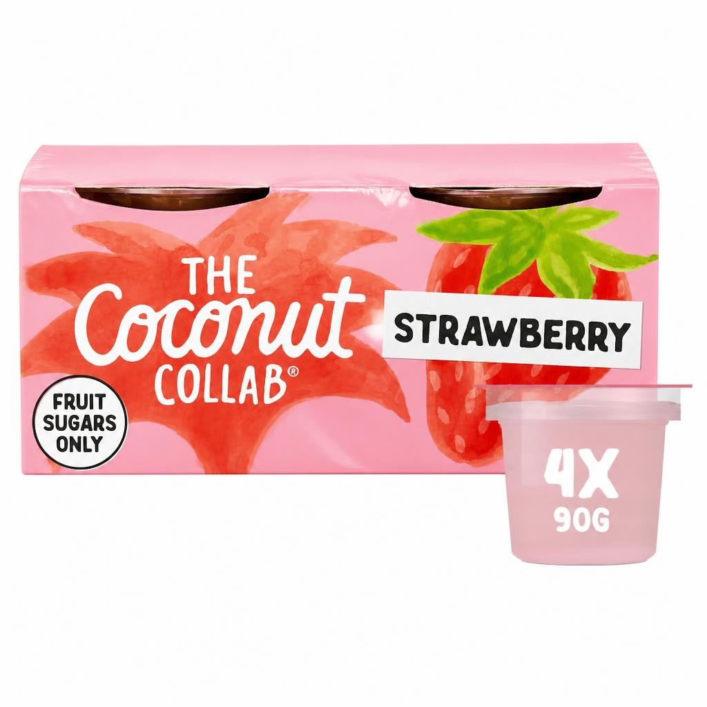 The Coconut Collab Strawberry Yoghurt Coconut Multipack 4x90g