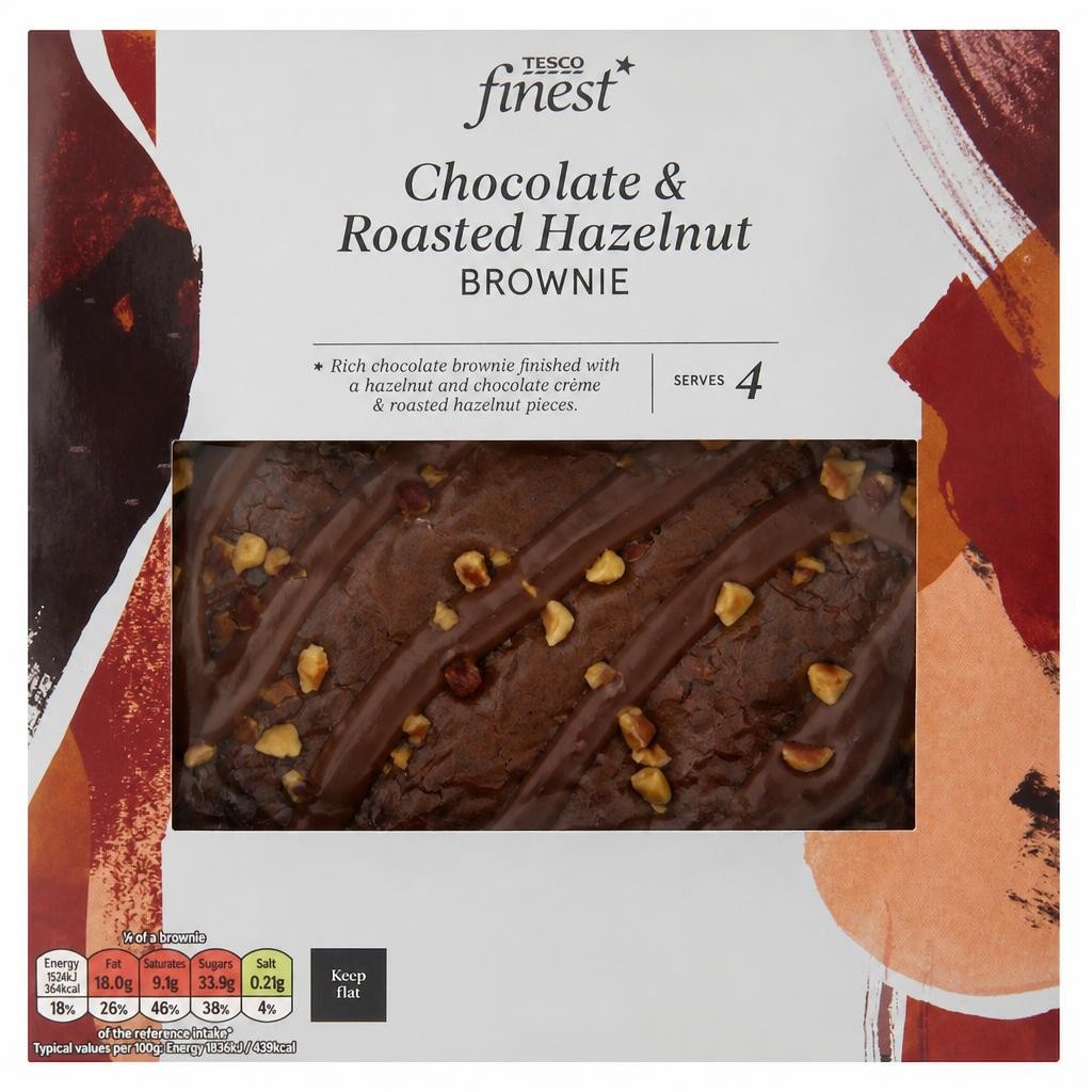 Tesco Finest Chocolate & Roasted Hazelnut Brownie 330g