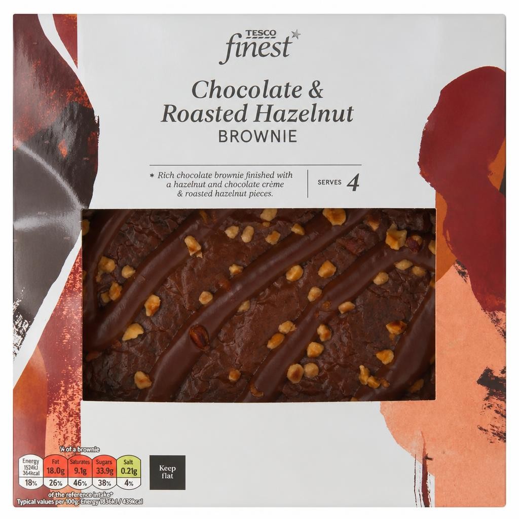 Tesco Finest Chocolate & Roasted Hazelnut Brownie 330g