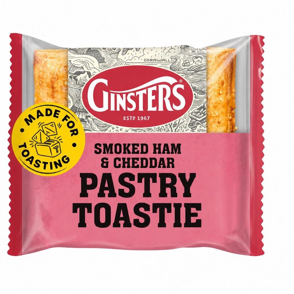 Ginsters Smoked Ham & Cheddar Pastry Toastie 130g