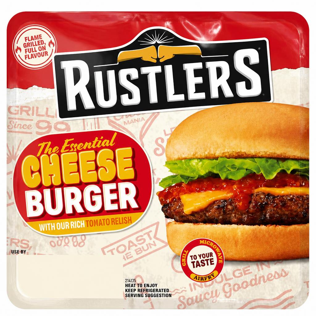 Rustlers The Essential Cheeseburger 166g