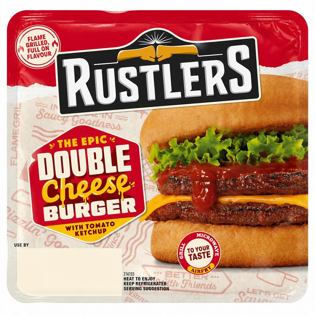 Rustlers The Epic Double Cheeseburger 145g
