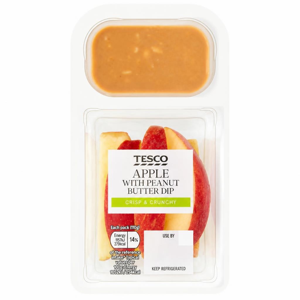 Tesco Apple With Peanut Butter Dip 110G