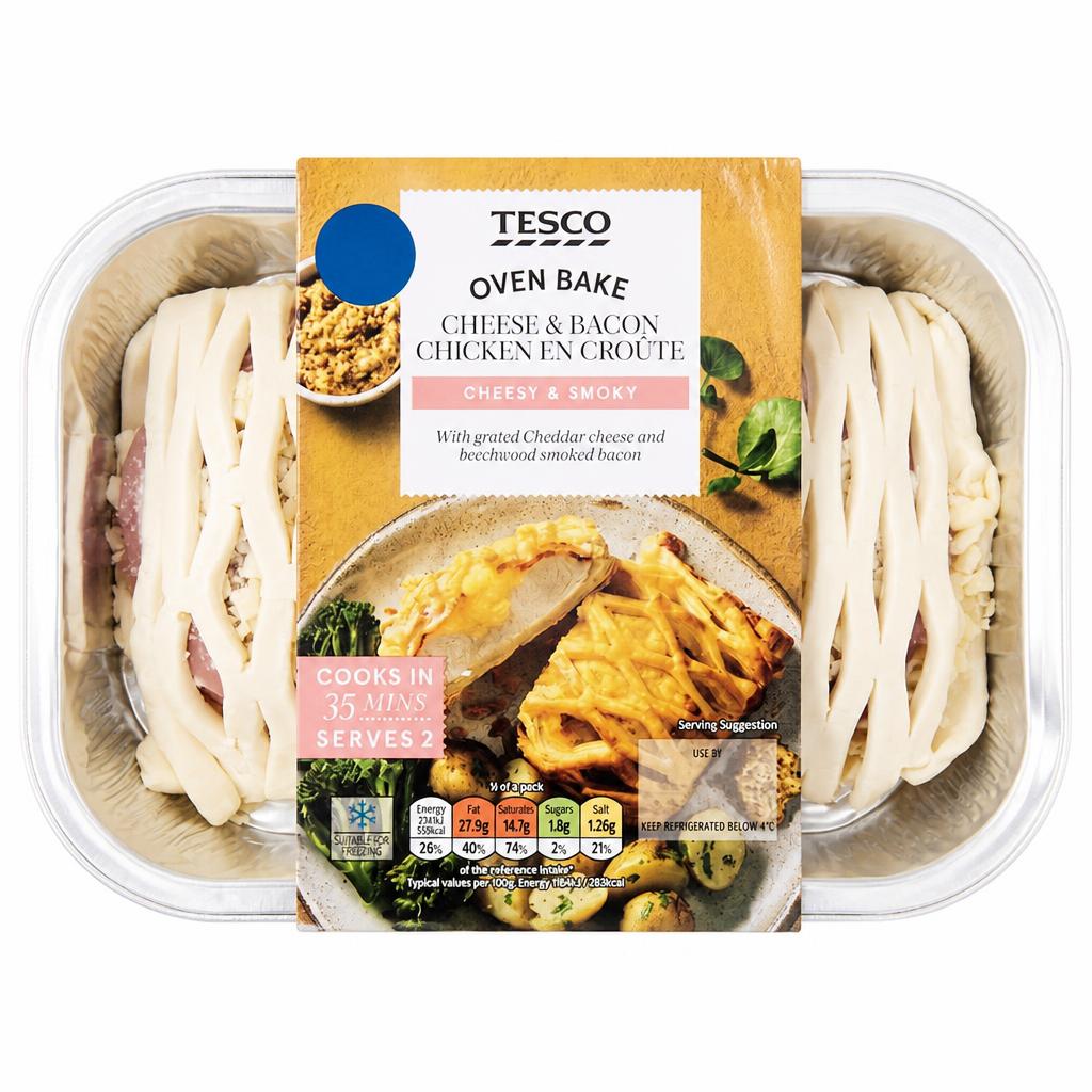 Tesco Cheese & Bacon En Croute 410G