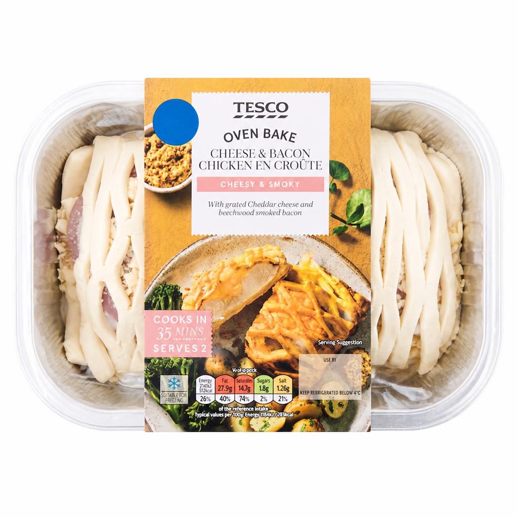 Tesco Cheese & Bacon Chicken En Croute 410G