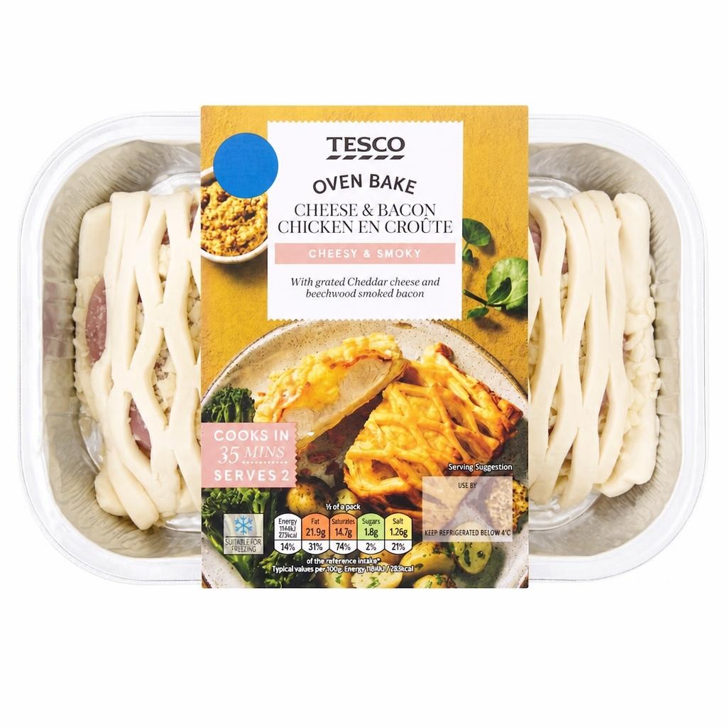 Tesco Cheese & Bacon Chicken En Croute 410G