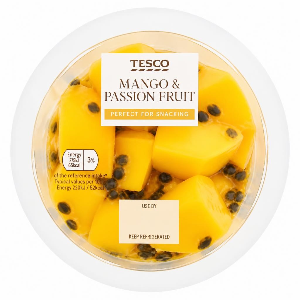 Tesco Mango & Passion Fruit Pot 250g