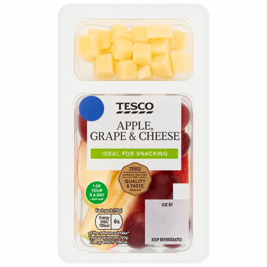 Tesco Apple, Grape & Cheese Snack Pack 110g