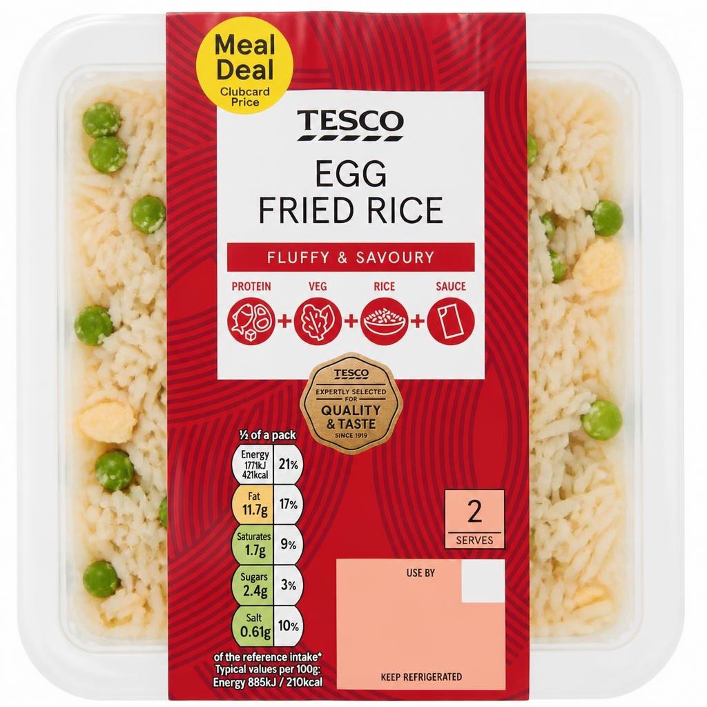 Tesco Egg Fried Rice 400g.