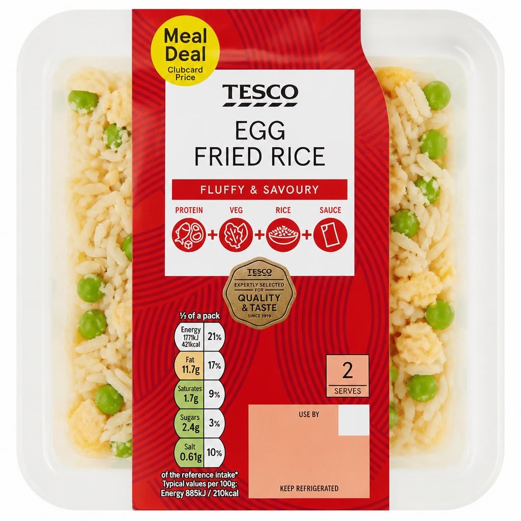 Tesco Egg Fried Rice 400g.