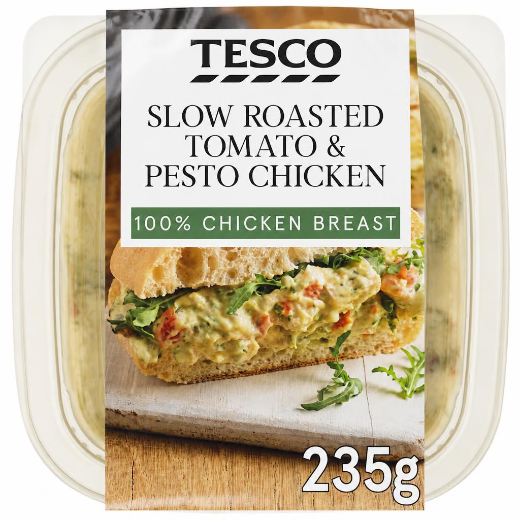 Tesco Slow Roasted Tomato & Pesto Chicken Sandwich Filler 235g