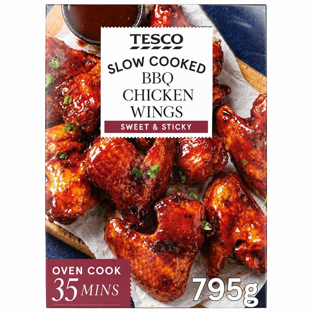 Tesco Slow Cooked BBQ Chicken Wings 795g