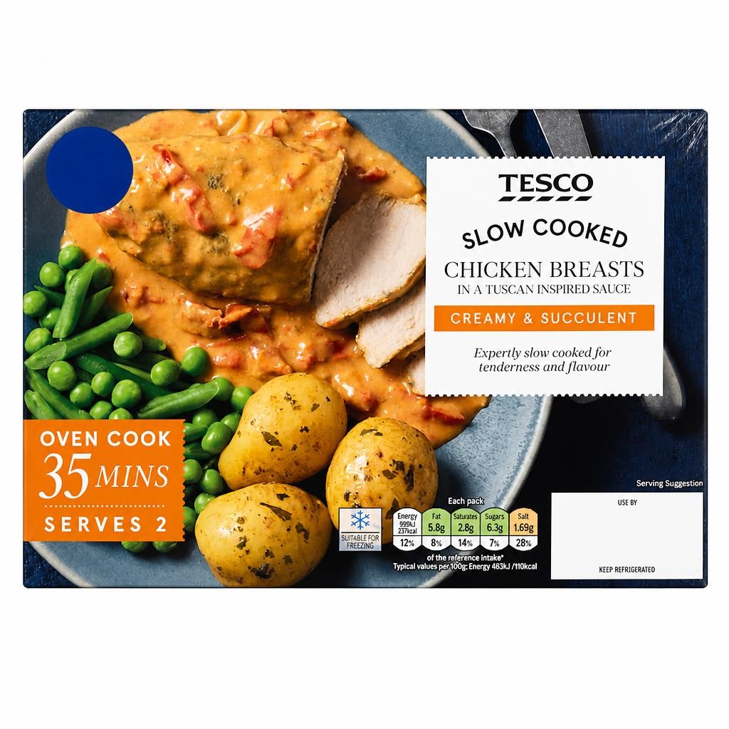 Tesco Slow Cooked Creamy Tuscan Inspired Chicken Breasts 470g